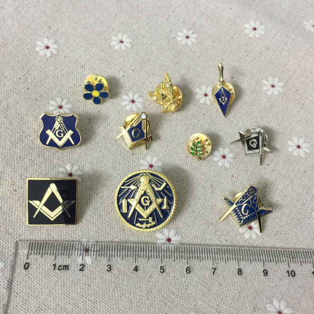 10pcs Different Freemason Masonic Lapel Pins Master Square Pin Badges  Freemasonry Forget Me Not Masonic Ww2 Masons - Pins & Badges - AliExpress